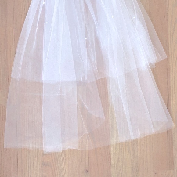 32" Double tiered veil with pearl - Picture 4 of 11